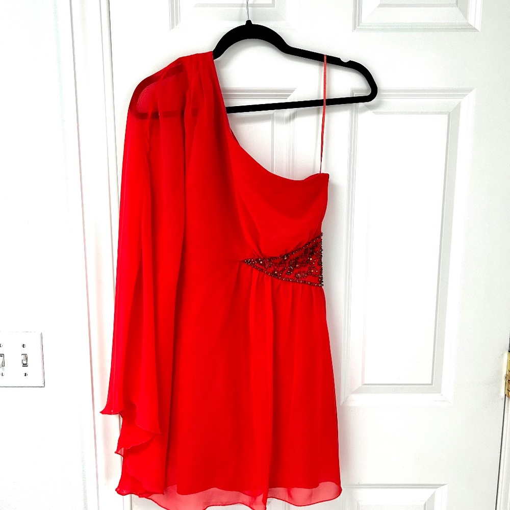 Free People Peach One Shoulder Dress